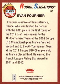 2012-13 Fleer Retro #57 Evan Fournier Back