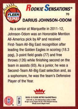 2012-13 Fleer Retro #70 Darius Johnson-Odom Back