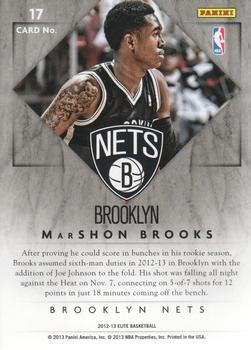 2012-13 Panini Elite - Elite Series Rookies #17 MarShon Brooks Back