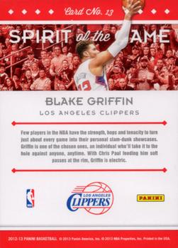 2012-13 Panini - Spirit of the Game #13 Blake Griffin Back