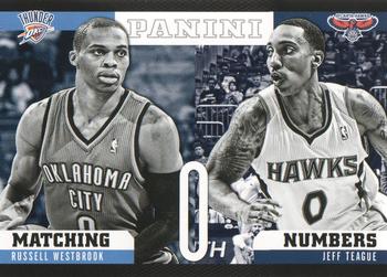 2012-13 Panini - Matching Numbers #5 Jeff Teague / Russell Westbrook Front