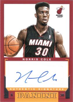 2012-13 Panini - Rookie Signatures #26 Norris Cole Front
