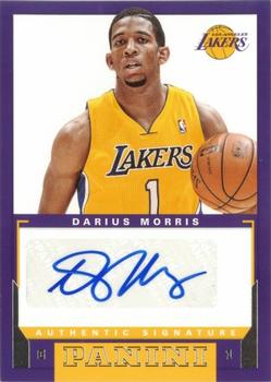 2012-13 Panini - Rookie Signatures #38 Darius Morris Front