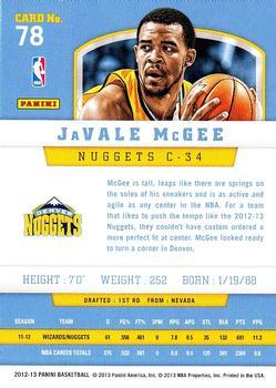 2012-13 Panini - Silver Knight #78 JaVale McGee Back