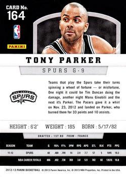 2012-13 Panini - Silver Knight #164 Tony Parker Back
