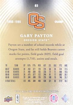 2013 Upper Deck All Time Greats - Silver Spectrum #83 Gary Payton Back