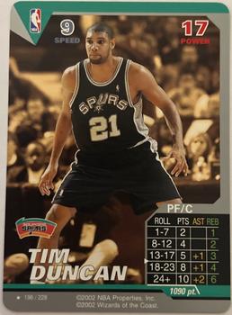 2002 NBA Showdown #196 Tim Duncan Front