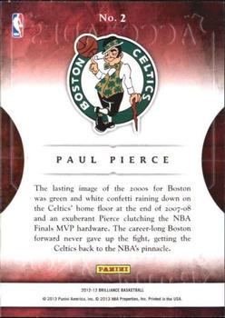 2012-13 Panini Brilliance - Accolades #2 Paul Pierce Back