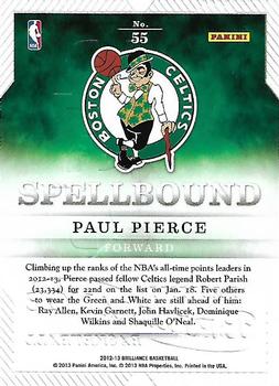 2012-13 Panini Brilliance - Spellbound #55 Paul Pierce Back