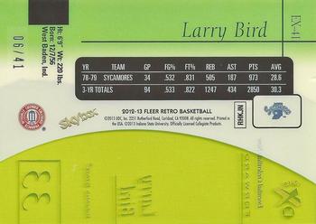 2012-13 Fleer Retro - 97-98 EX 2001 Essential Credentials Now #EX-41 Larry Bird Back