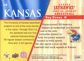 2013 Upper Deck University of Kansas #10 Ray Evans Back