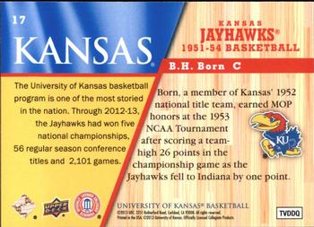 2013 Upper Deck University of Kansas #17 B.H. Born Back
