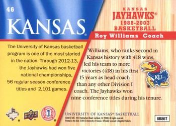 2013 Upper Deck University of Kansas #46 Roy Williams Back