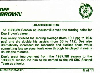 1990-91 Star Dee Brown #6 Dee Brown - All-SBC Second Team Back