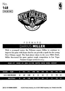 2013-14 Hoops #148 Darius Miller Back