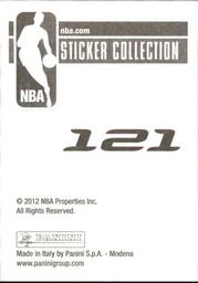 2012-13 Panini Stickers #121 Dirk Nowitzki Back