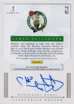 2012-13 Panini Elite Series - Rookie Inscriptions Autographs #2 Jared Sullinger Back