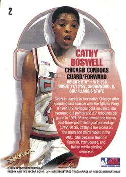 1999 SkyBox ABL #2 Cathy Boswell Back