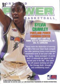 1999 SkyBox ABL #51 Sylvia Crawley Back