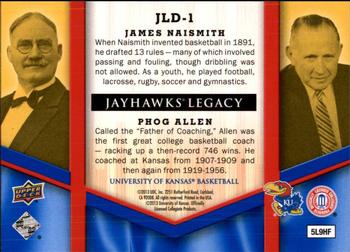 2013 Upper Deck University of Kansas - Jayhawks Legacy Duos #JLD-1 Phog Allen / James Naismith Back