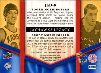 2013 Upper Deck University of Kansas - Jayhawks Legacy Duos #JLD-6 Roger Morningstar / Brady Morningstar Back