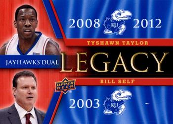 2013 Upper Deck University of Kansas - Jayhawks Legacy Duos #JLD-10 Bill Self / Tyshawn Taylor Front