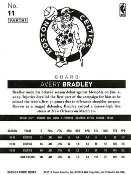 2013-14 Hoops - Gold #11 Avery Bradley Back