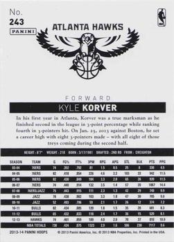 2013-14 Hoops - Gold #243 Kyle Korver Back