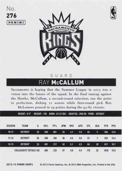 2013-14 Hoops - Gold #276 Ray McCallum Back