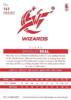 2013-14 Hoops - Red Back #163 Bradley Beal Back