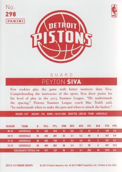 2013-14 Hoops - Red Back #298 Peyton Siva Back