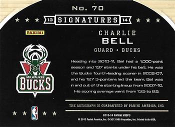 2013-14 Hoops - Signatures #70 Charlie Bell Back