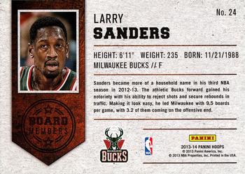 2013-14 Hoops - Board Members #24 Larry Sanders Back