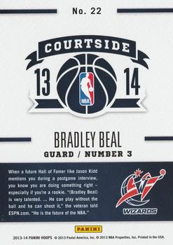 2013-14 Hoops - Courtside #22 Bradley Beal Back