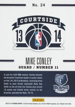 2013-14 Hoops - Courtside #24 Mike Conley Back