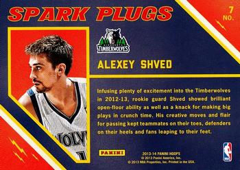2013-14 Hoops - Spark Plugs #7 Alexey Shved Back