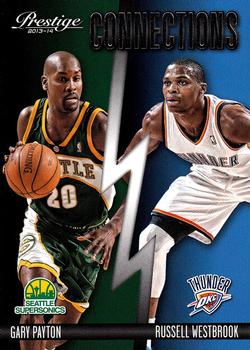 2013-14 Panini Prestige - Connections #9 Gary Payton / Russell Westbrook Front