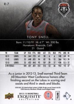 2012-13 Upper Deck Exquisite - 2013-14 Rookies #R7 Tony Snell Back