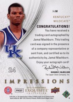 2012-13 Upper Deck Exquisite - Impressions #I-JM Jamal Mashburn Back