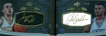 2012-13 Upper Deck Exquisite - UD Black Leather Autographs Dual #L-KM Jason Kidd / Jamal Mashburn Front