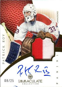 2012-13 Panini Immaculate Collection - Rookie Autographed Patches Sports Variations #134 Patrick Roy Front