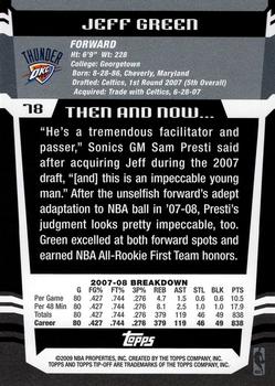 2008-09 Topps Tipoff #78 Jeff Green Back