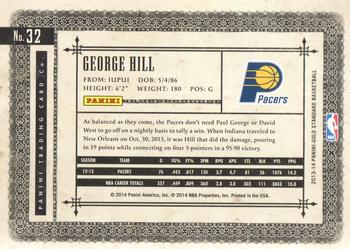 2013-14 Panini Gold Standard #32 George Hill Back