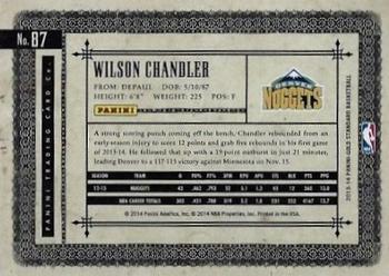 2013-14 Panini Gold Standard #87 Wilson Chandler Back