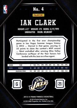 2013-14 Pinnacle #4 Ian Clark Back