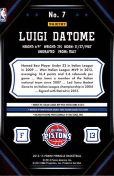 2013-14 Pinnacle #7 Luigi Datome Back