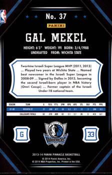 2013-14 Pinnacle #37 Gal Mekel Back