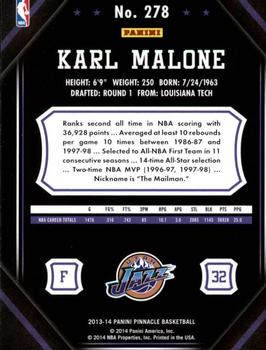 2013-14 Pinnacle #278 Karl Malone Back
