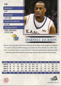 2008 Press Pass #16 Darnell Jackson Back