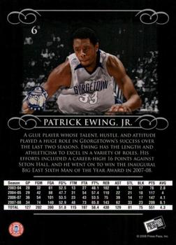 2008-09 Press Pass Legends #6 Patrick Ewing Jr. Back
